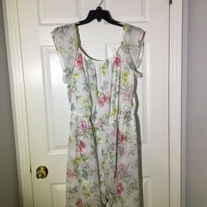 Gorgeous romper shorts with skirt overlay! 🌸🌺